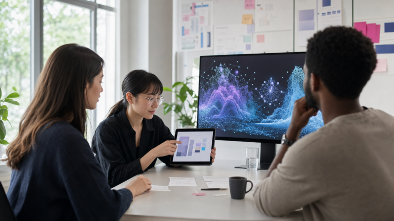 Web project team using AI agents for SEO due diligence