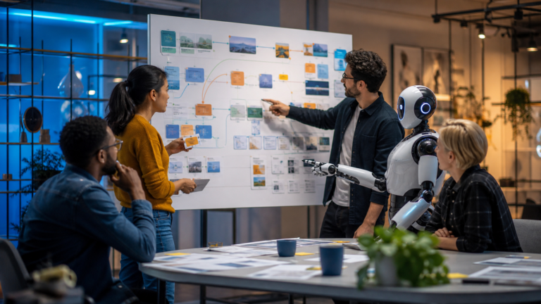 Web project team using intelligent automation for content operations